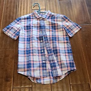 Children's place short sleeve plaid shirt